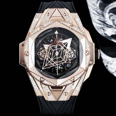 HUBLOT Big Bang Hublot Watch Price Sang Bleu Rose Gold with Diamond 45mm Watch